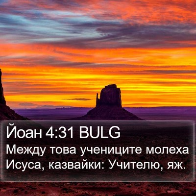 Йоан 4:31 BULG Bible Verse Image