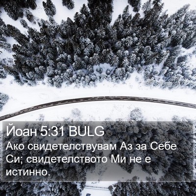 Йоан 5:31 BULG Bible Verse Image