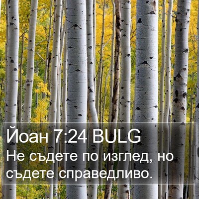 Йоан 7:24 BULG Bible Verse Image
