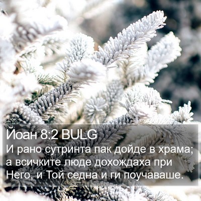 Йоан 8:2 BULG Bible Verse Image