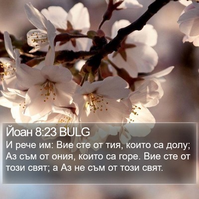 Йоан 8:23 BULG Bible Verse Image