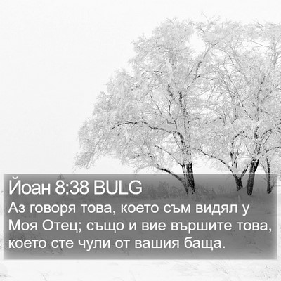 Йоан 8:38 BULG Bible Verse Image