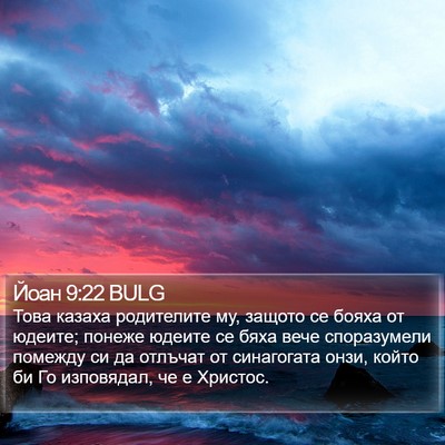 Йоан 9:22 BULG Bible Verse Image
