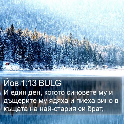 Йов 1:13 BULG Bible Verse Image