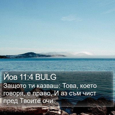 Йов 11:4 BULG Bible Verse Image
