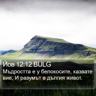 Йов 12:12 BULG Bible Verse Image