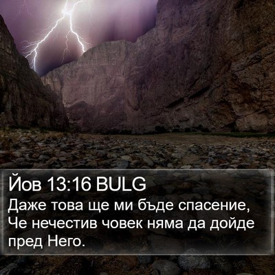 Йов 13:16 BULG Bible Verse Image
