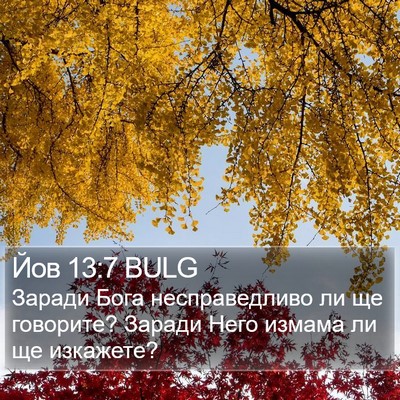 Йов 13:7 BULG Bible Verse Image