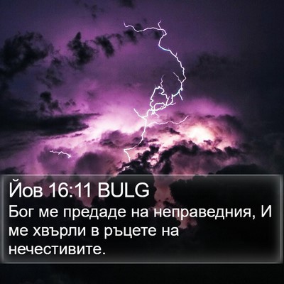 Йов 16:11 BULG Bible Verse Image