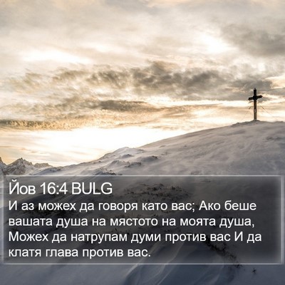 Йов 16:4 BULG Bible Verse Image