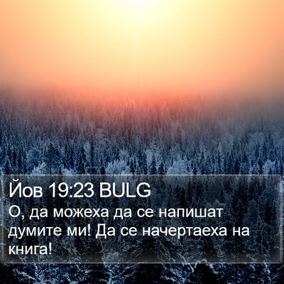 Йов 19:23 BULG Bible Verse Image