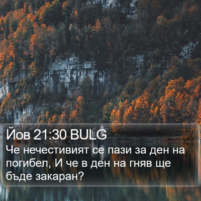 Йов 21:30 BULG Bible Verse Image