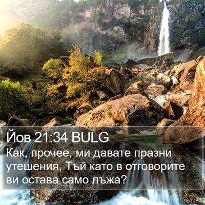 Йов 21:34 BULG Bible Verse Image