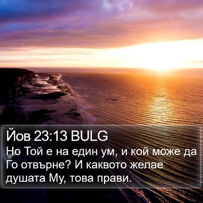 Йов 23:13 BULG Bible Verse Image