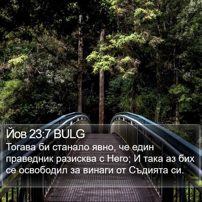 Йов 23:7 BULG Bible Verse Image
