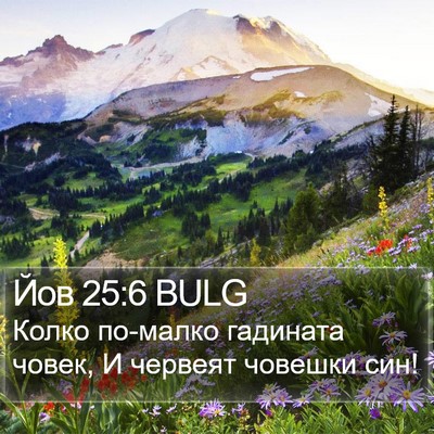 Йов 25:6 BULG Bible Verse Image