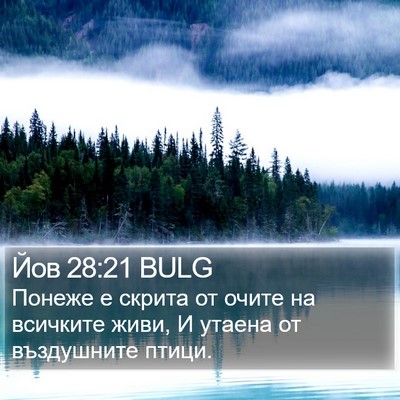 Йов 28:21 BULG Bible Verse Image