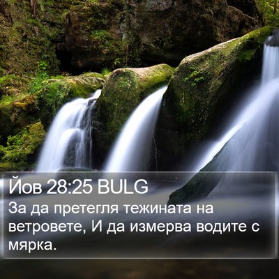 Йов 28:25 BULG Bible Verse Image