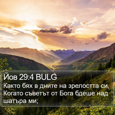 Йов 29:4 BULG Bible Verse Image