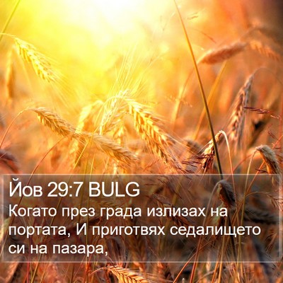 Йов 29:7 BULG Bible Verse Image