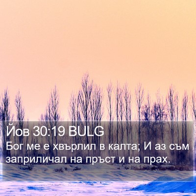 Йов 30:19 BULG Bible Verse Image