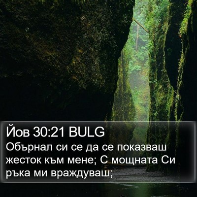 Йов 30:21 BULG Bible Verse Image