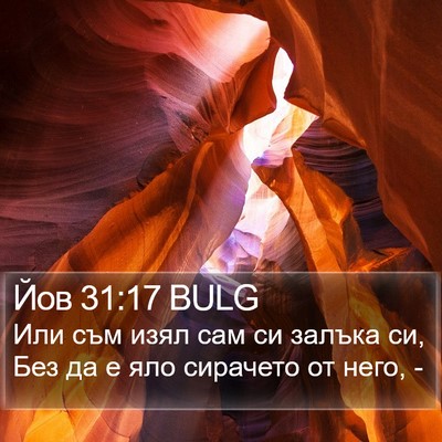 Йов 31:17 BULG Bible Verse Image