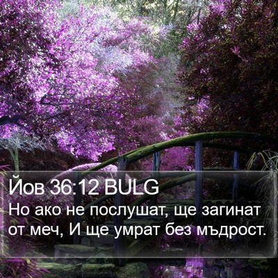 Йов 36:12 BULG Bible Verse Image