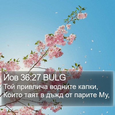 Йов 36:27 BULG Bible Verse Image