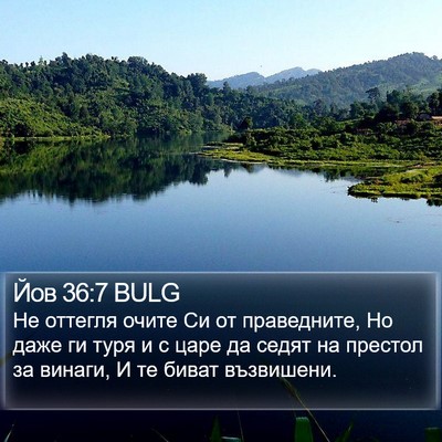 Йов 36:7 BULG Bible Verse Image
