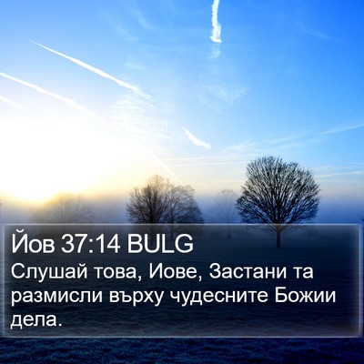 Йов 37:14 BULG Bible Verse Image