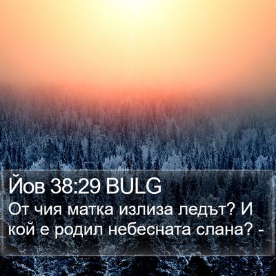 Йов 38:29 BULG Bible Verse Image