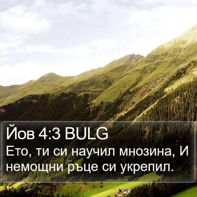 Йов 4:3 BULG Bible Verse Image