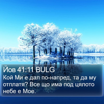 Йов 41:11 BULG Bible Verse Image
