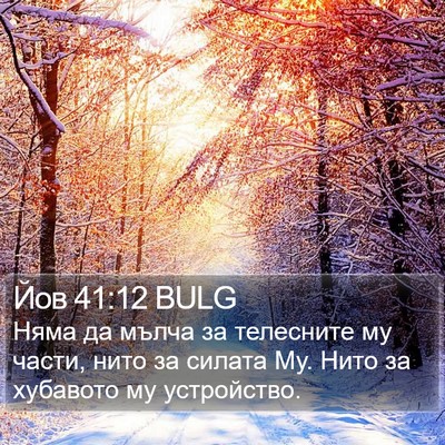 Йов 41:12 BULG Bible Verse Image