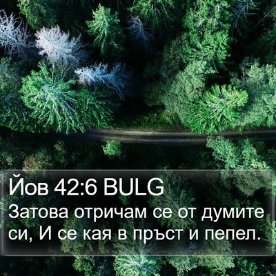 Йов 42:6 BULG Bible Verse Image