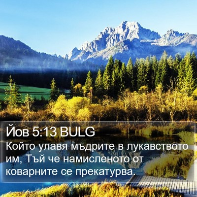 Йов 5:13 BULG Bible Verse Image