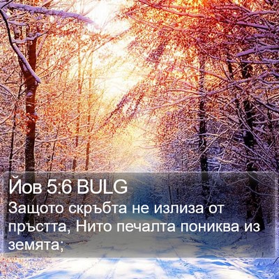 Йов 5:6 BULG Bible Verse Image