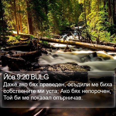 Йов 9:20 BULG Bible Verse Image