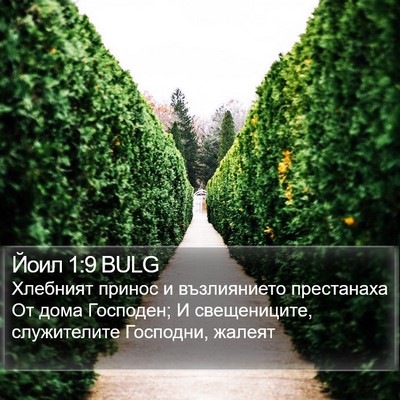 Йоил 1:9 BULG Bible Verse Image