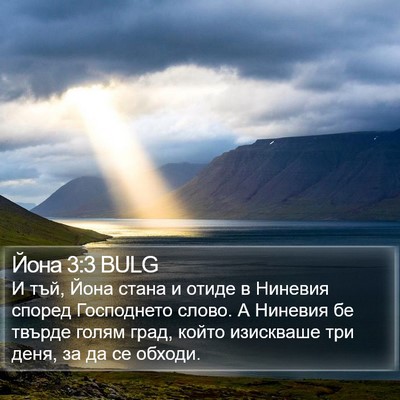 Йона 3:3 BULG Bible Verse Image