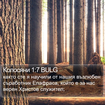Колосяни 1:7 BULG Bible Verse Image