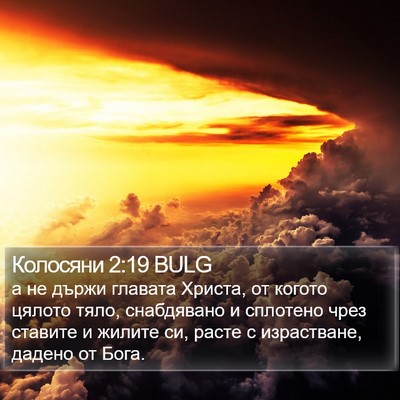 Колосяни 2:19 BULG Bible Verse Image