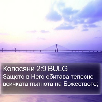 Колосяни 2:9 BULG Bible Verse Image