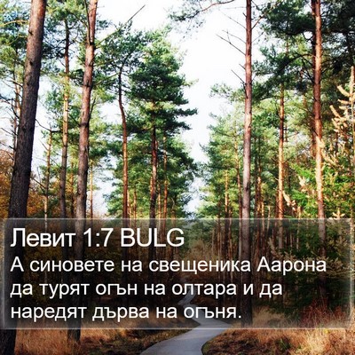 Левит 1:7 BULG Bible Verse Image
