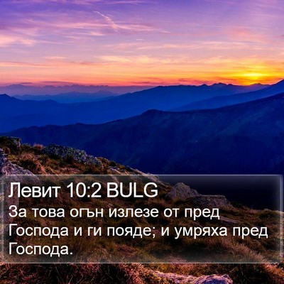 Левит 10:2 BULG Bible Verse Image