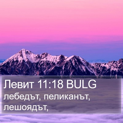 Левит 11:18 BULG Bible Verse Image