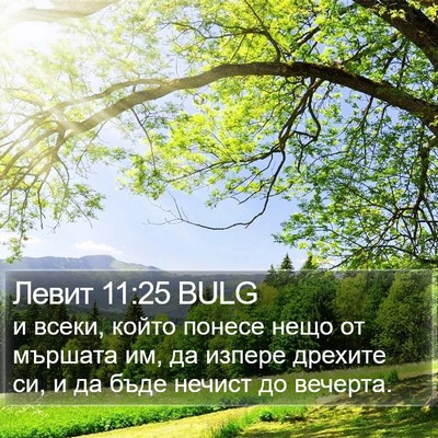 Левит 11:25 BULG Bible Verse Image