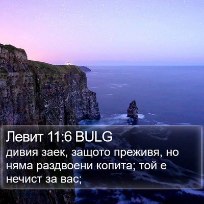 Левит 11:6 BULG Bible Verse Image