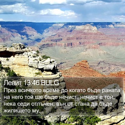 Левит 13:46 BULG Bible Verse Image